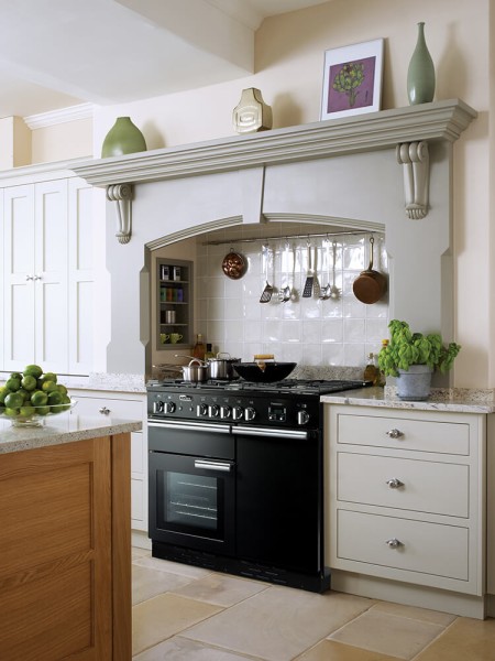 RS16281_Falcon Professional+ 100 Dual Fuel in Black with chrome trim in traditional style white kitchen with wooden island-original.jpg