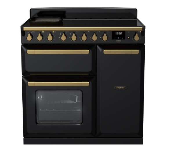 RS29994_ESDL90EIPGBLAB-E1-Falcon Estel Deluxe 90 Induction-Black-Antique Brass-Front view.jpg