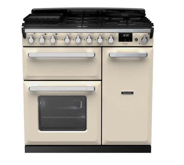 RS30011_ESDL90DFPPCRCM-E1-Falcon Estel Deluxe 90 Dual Fuel-Pale Cream-Chrome-Front view.jpg