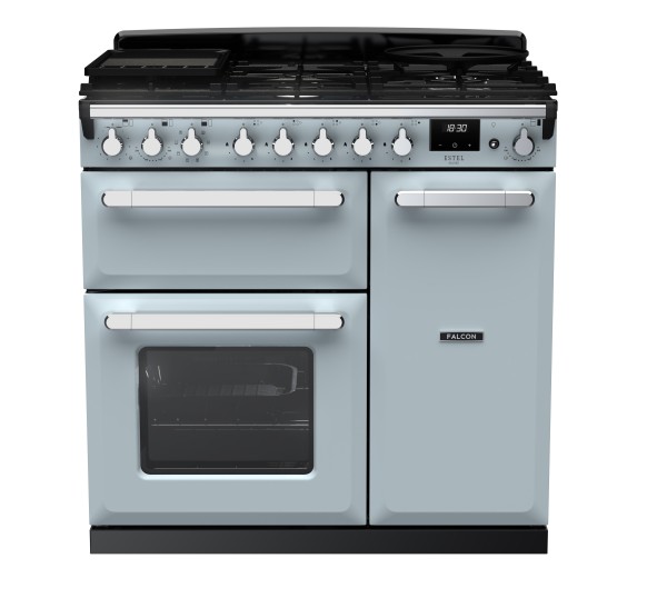 RS30007_ESDL90DFPMSBCM-E1-Falcon Estel Deluxe 90 Dual Fuel-Misty Blue-Chrome-Front view.jpg