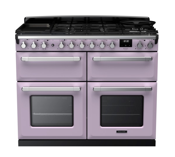 RS30096_ESDLB110DFPHTHCM-E1-Falcon Estel Deluxe 110 Dual Fuel-Slow cook oven-Heather-Chrome-Front view.jpg