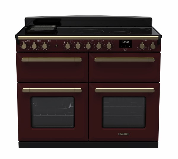 RS30095_ESDLB110EIPBORAB-E1-Falcon Estel Deluxe 110 Induction-Slow cook oven-Bordeaux-Antique Brass-Front view.jpg