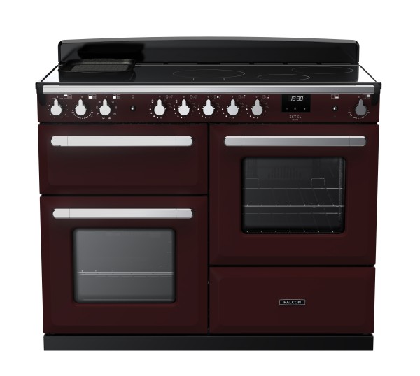 RS30062_ESDLO110EIPBORCM-E1-Falcon Estel Deluxe 110 Induction-Proving drawer-Bordeaux-Chrome-Front view.jpg
