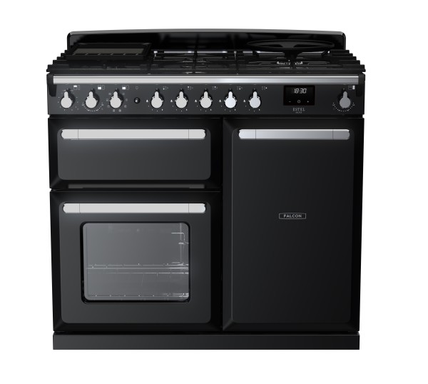 RS30024_ESDL100DFPGBLCM-E1-Falcon Estel Deluxe 100 Dual Fuel-Black-Chrome-Front view.jpg