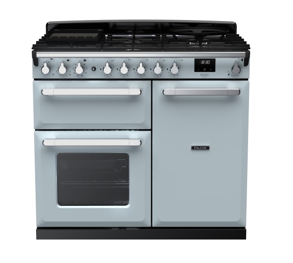 RS30040_ESDL100DFPMSBCM-E1-Falcon Estel Deluxe 100 Dual Fuel-Misty Blue-Chrome-Front view.jpg