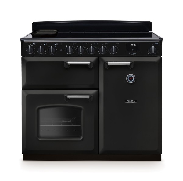 Kuchnia indukcyjna Falcon Classic Deluxe 100 - Czarny Charcoal / Chrom