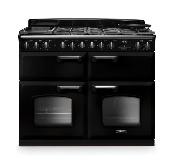 Kuchnia gazowo-elektryczna Falcon Classic Deluxe 110 Slow Cook - Czarny Połysk / Chrom