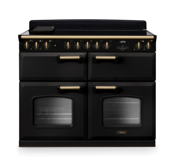 Kuchnia indukcyjna Falcon Classic Deluxe 110 Slow Cook - Czarny Charcoal / Antyczny Mosiądz
