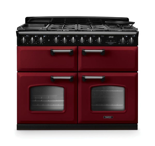 Kuchnia gazowo-elektryczna Falcon Classic Deluxe 110 Slow Cook - Bordowy / Chrom