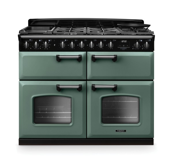 Kuchnia gazowo-elektryczna Falcon Classic Deluxe 110 Slow Cook - Zielony Mineral / Chrom