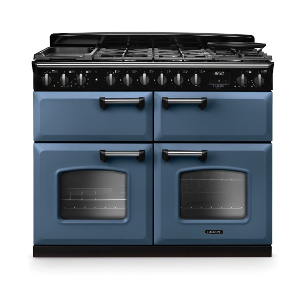 Kuchnia gazowo-elektryczna Falcon Classic Deluxe 110 Slow Cook - Niebieski Stone / Chrom