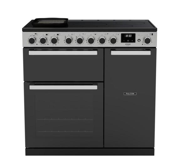 Kuchnia indukcyjna Falcon Edge Deluxe 90 - Czarne szkło / Chrom
